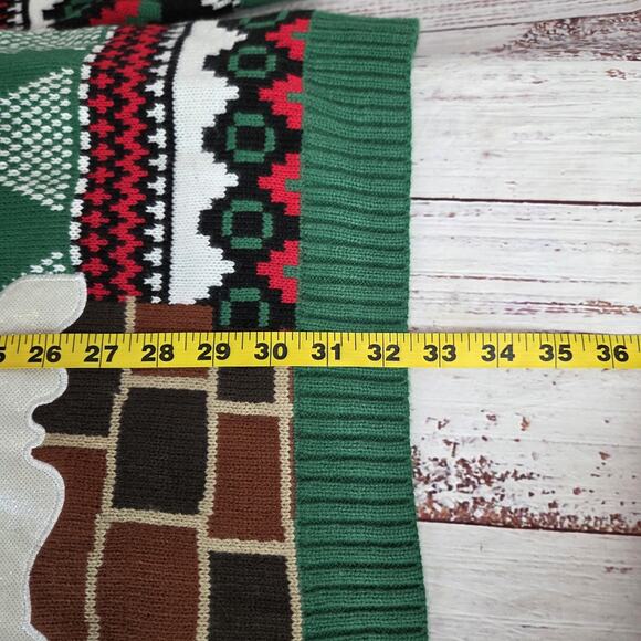 Holiday Time Sweater 3XL Santa Lg Slip in Pocket Fair Isle Ugly Christmas Party - Picture 12 of 14